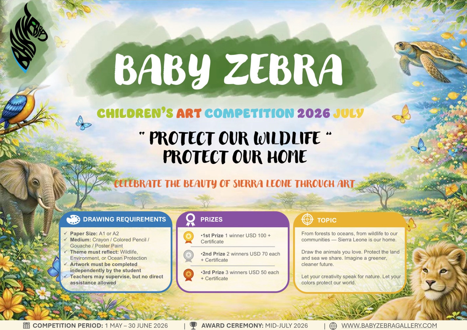 Baby Zebra Announces Plans for the Second Tongo Art Competition and Sierra Leone National Youth Art Competition. 1 April 2026